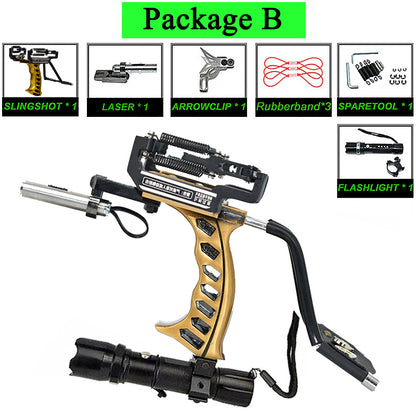Professional Slingshot with Wrist and Laser Sight Hunting Slingshot for Adults with Rubber Bands