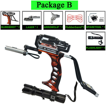 Professional Slingshot with Wrist and Laser Sight Hunting Slingshot for Adults with Rubber Bands