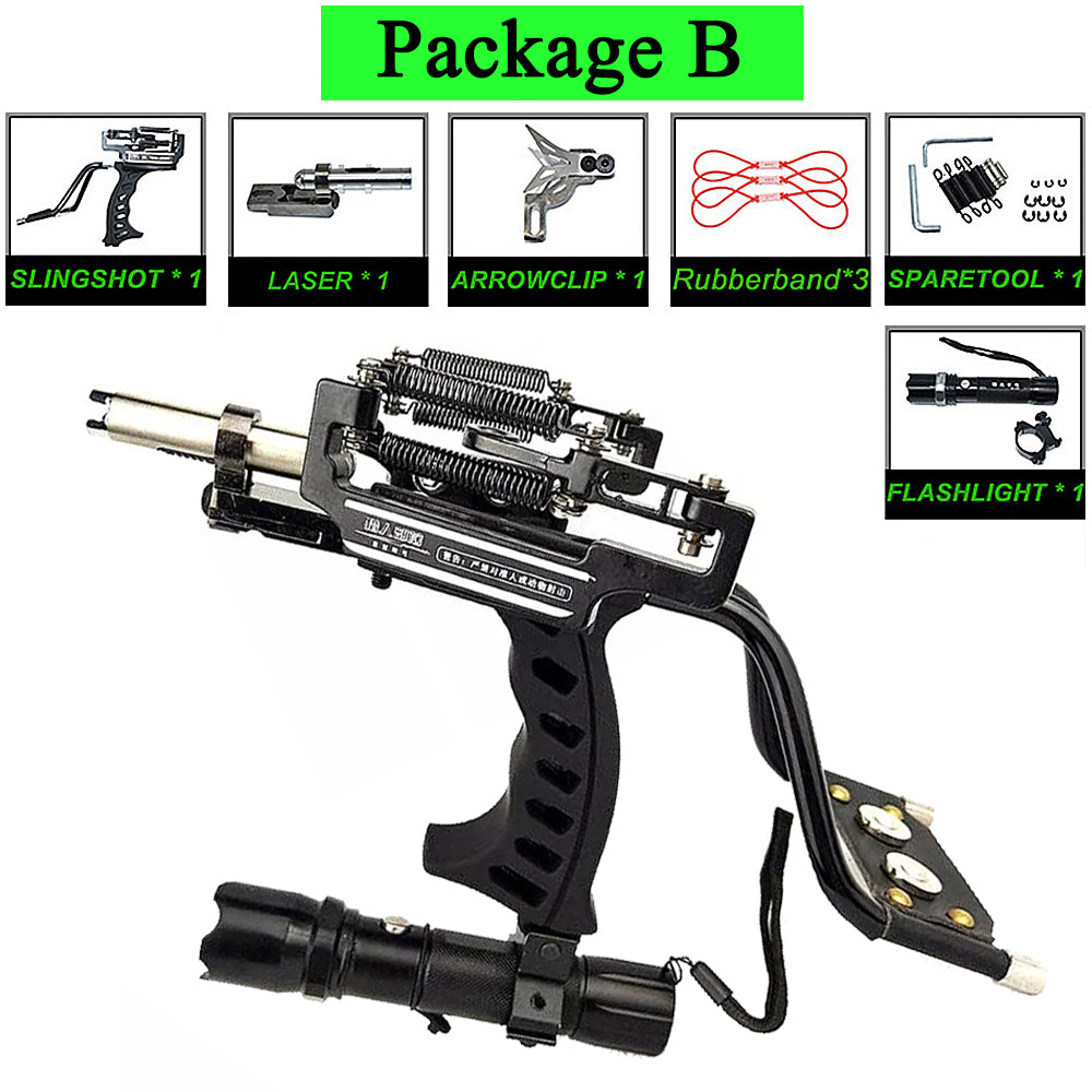Professional Slingshot with Wrist and Laser Sight Hunting Slingshot for Adults with Rubber Bands