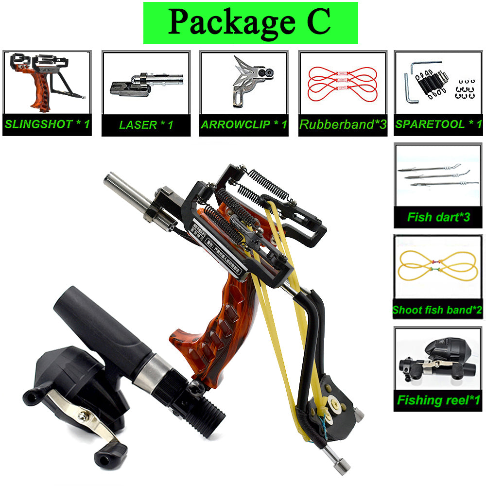 Professional Slingshot with Wrist and Laser Sight Hunting Slingshot for Adults with Rubber Bands