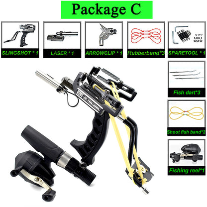 Professional Slingshot with Wrist and Laser Sight Hunting Slingshot for Adults with Rubber Bands