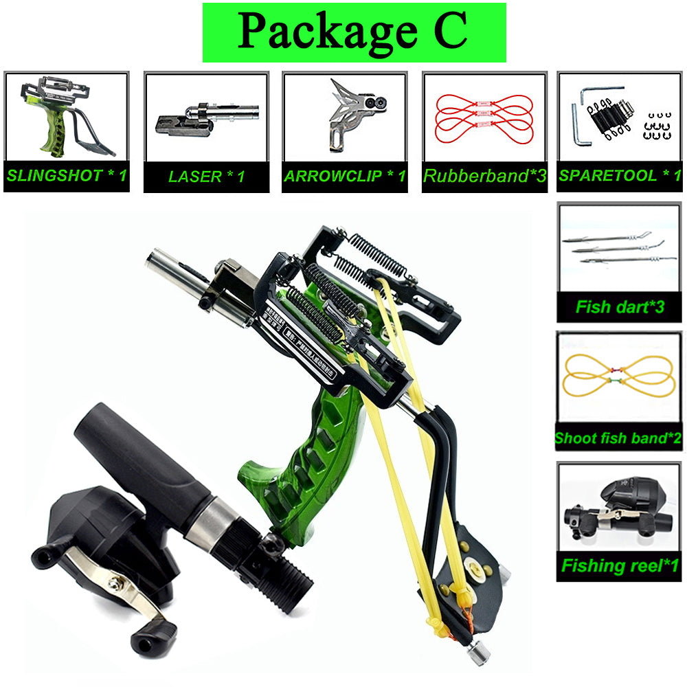 Professional Slingshot with Wrist and Laser Sight Hunting Slingshot for Adults with Rubber Bands
