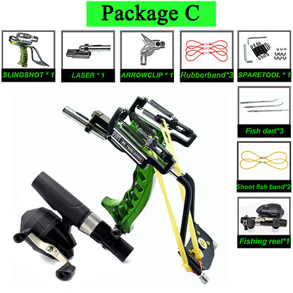 Professional Slingshot with Wrist and Laser Sight Hunting Slingshot for Adults with Rubber Bands
