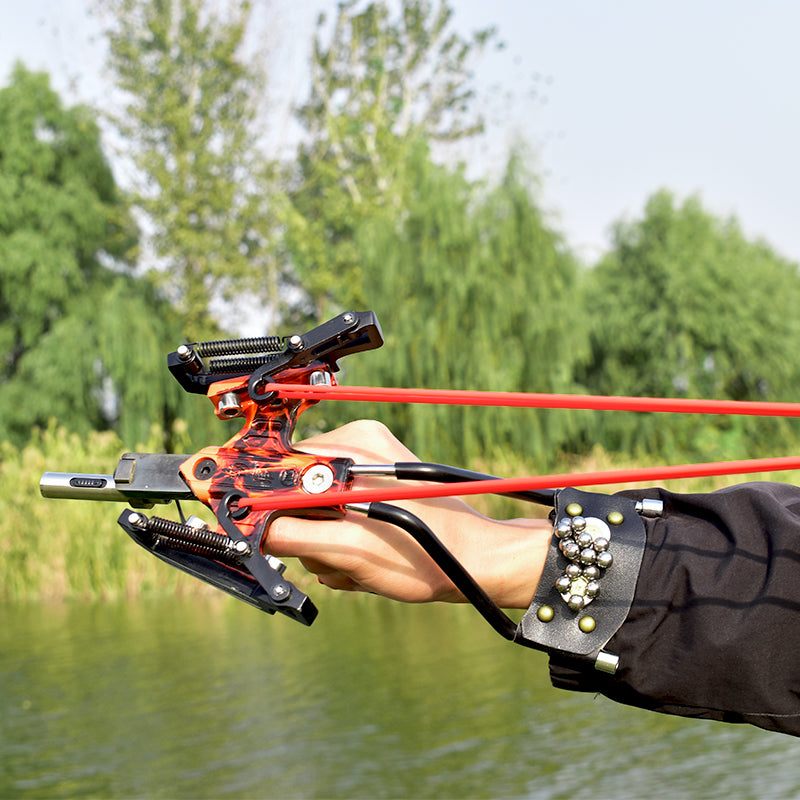 Professional Slingshot with Wrist and Laser Sight Hunting Slingshot for Adults with Rubber Bands