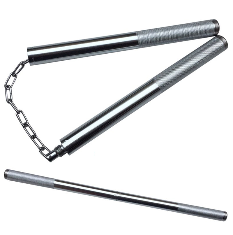 1pcs Storage Bag+1pcs Stainless Steel Nunchaku Martial Arts Stick Outdoor Crowbar Car Self-defense Stick