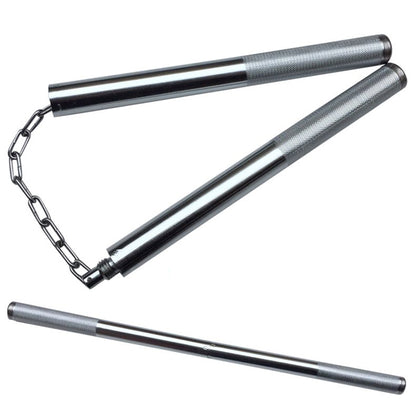 1pcs Storage Bag+1pcs Stainless Steel Nunchaku Martial Arts Stick Outdoor Crowbar Car Self-defense Stick