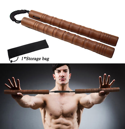 Nunchaku Rope Wood Two Sticks South American Rosewood High-grade Wooden Nunchaku Nunchaku