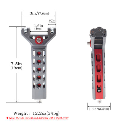 Aluminum Alloy Square Magazine Five-hole Repeating Slingshot