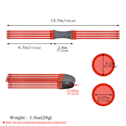 Piaoyu 5-Layer Flat Slingshot Rubber Bands 1 Set=6 Pieces R005 - High-Tension Slingshot Replacement Flat Rubber Bands - High-Tension Slingshot Replacement Flat Rubber Bands - High-Tension Slingshot Replacement Flat Rubber Bands