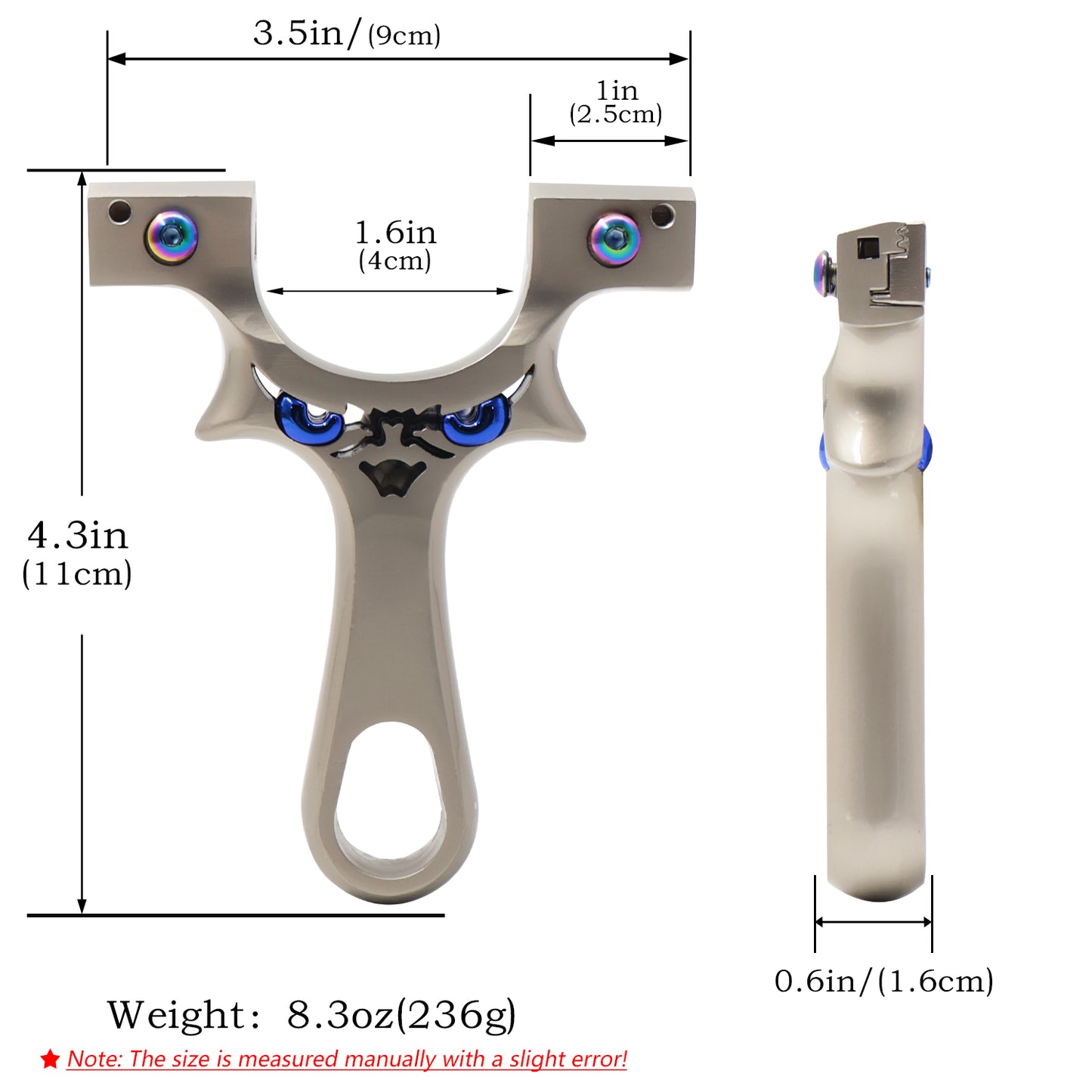 Piaoyu Alloy Slingshot A044 - Professional Stainless Steel Hunting Catapult