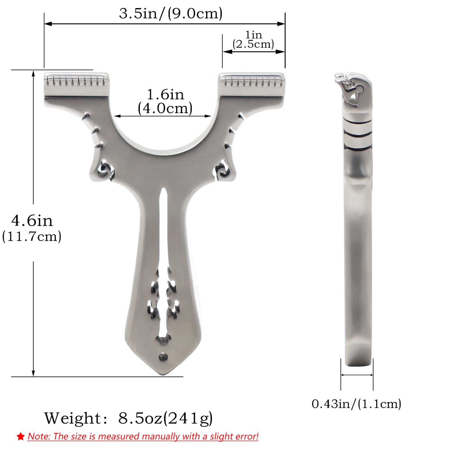 Piaoyu Stainless Steel Slingshot S020