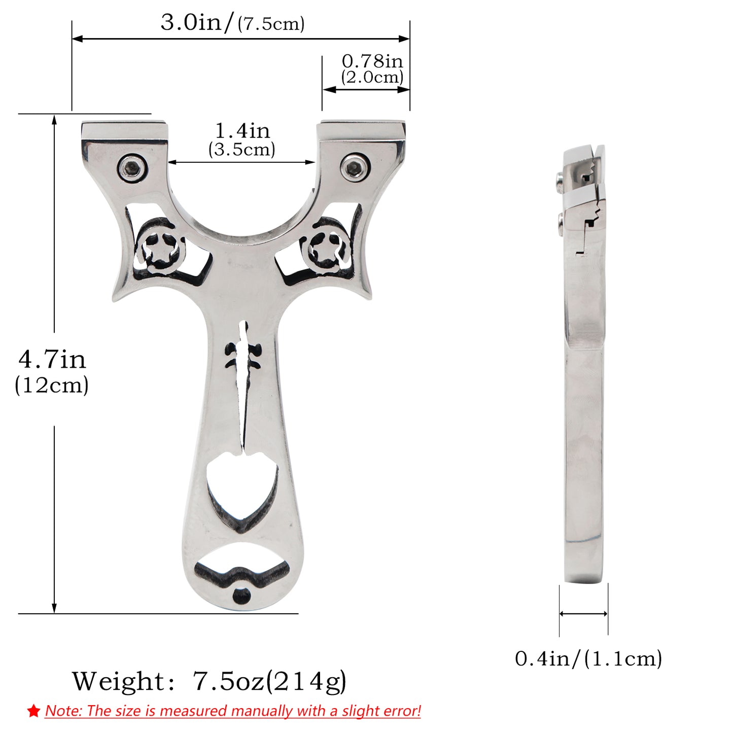 Piaoyu Stainless Steel Slingshot S004