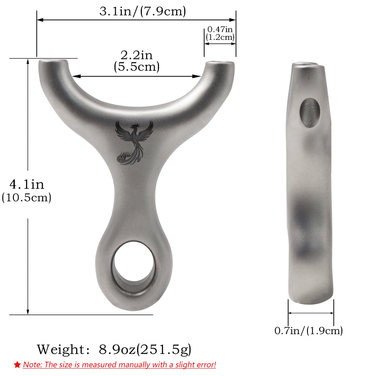 Piaoyu Stainless Steel Slingshot C048