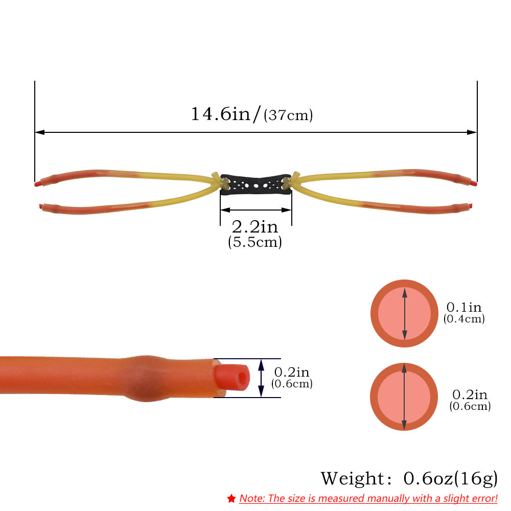 Piaoyu Rubber Band R025 4-Pack Value Set - High-Tension Slingshot Replacement Flat Rubber Bands - High-Tension Slingshot Replacement Flat Rubber Bands