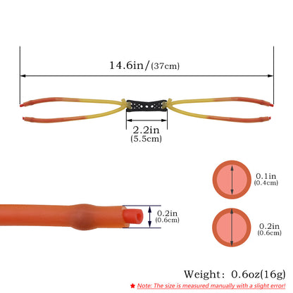 Piaoyu Rubber Band R025 4-Pack Value Set - High-Tension Slingshot Replacement Flat Rubber Bands - High-Tension Slingshot Replacement Flat Rubber Bands