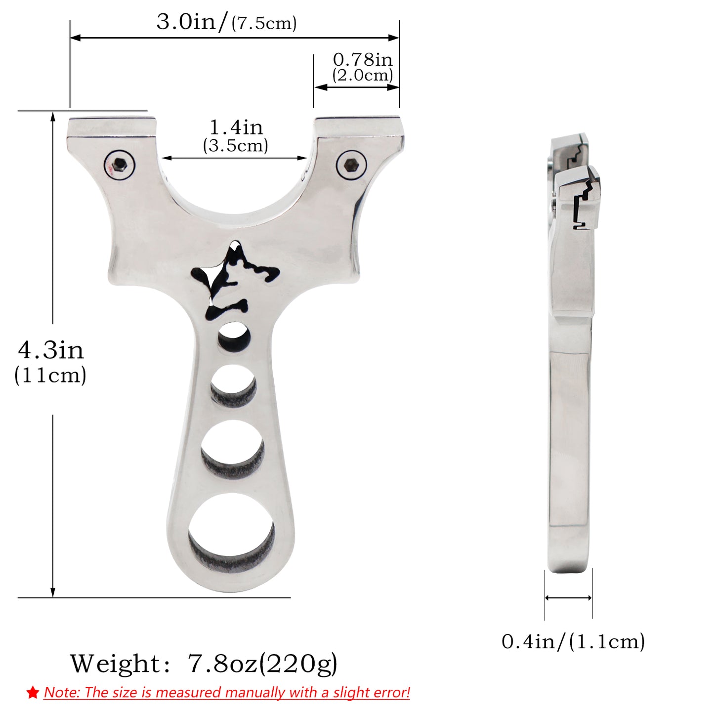 Piaoyu Stainless Steel Slingshot S005