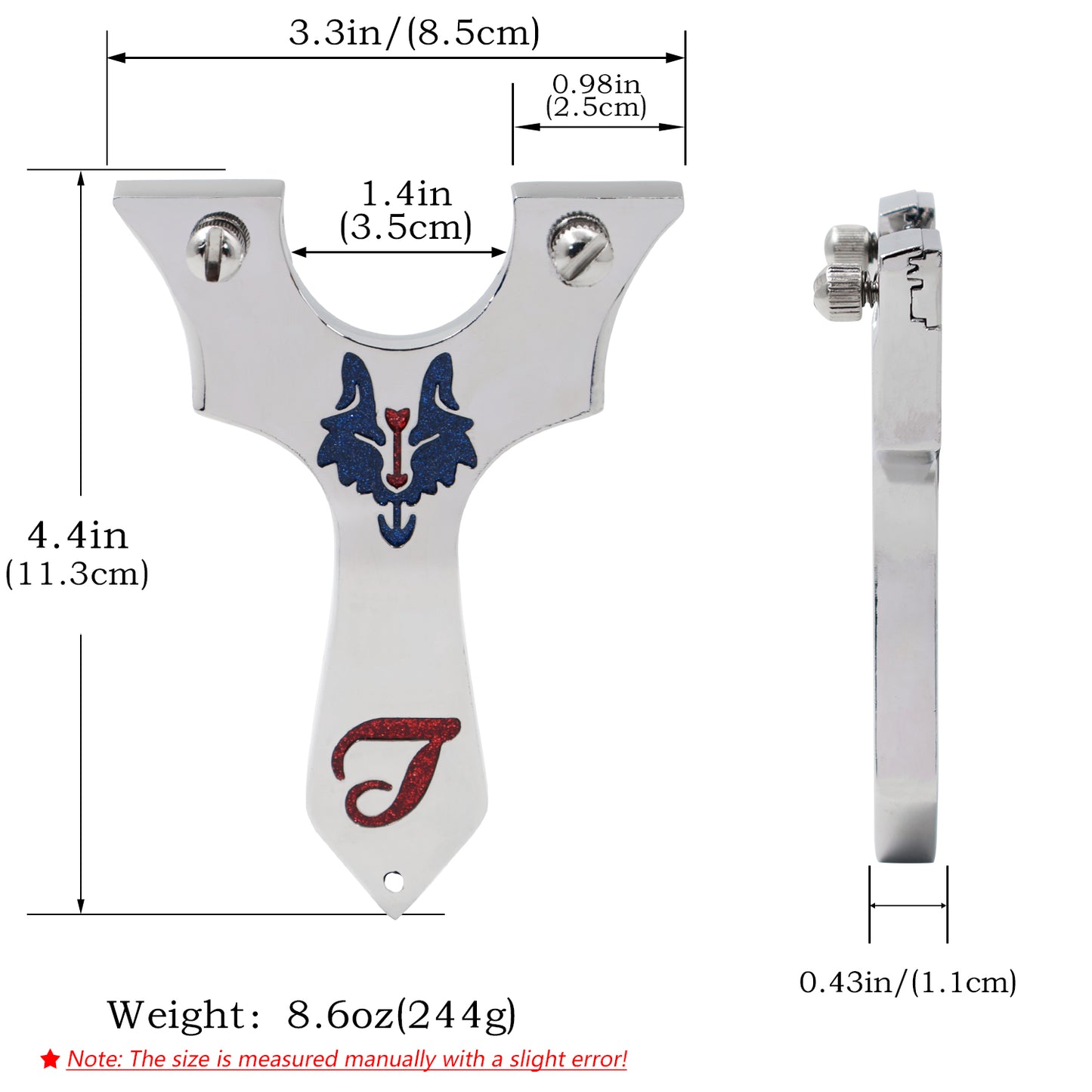 Piaoyu Alloy Slingshot A043 - Professional Stainless Steel Hunting Catapult