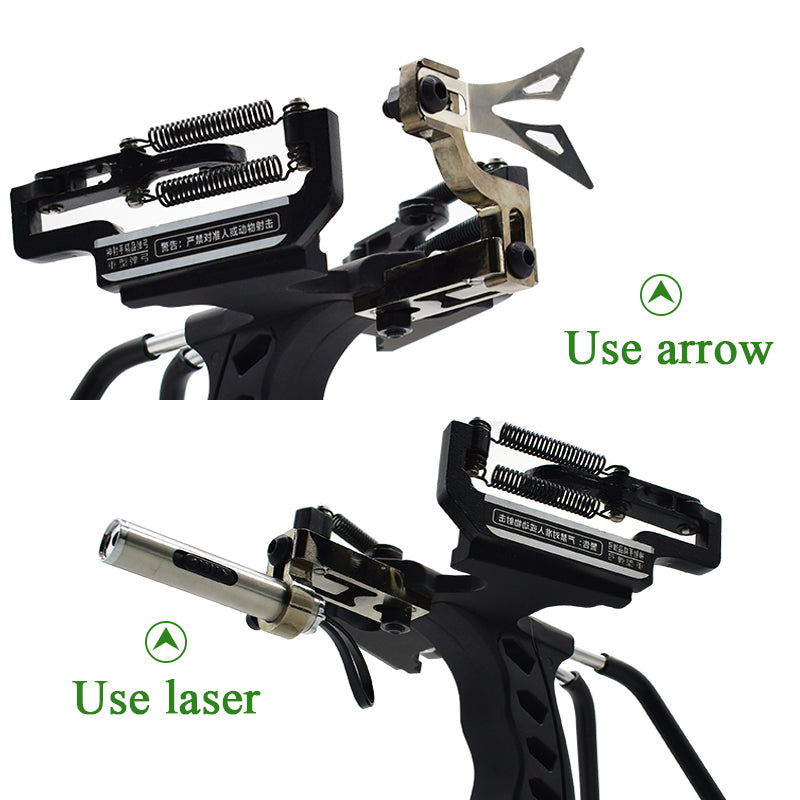 Professional Slingshot with Wrist and Laser Sight Hunting Slingshot for Adults with Rubber Bands
