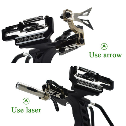 Professional Slingshot with Wrist and Laser Sight Hunting Slingshot for Adults with Rubber Bands