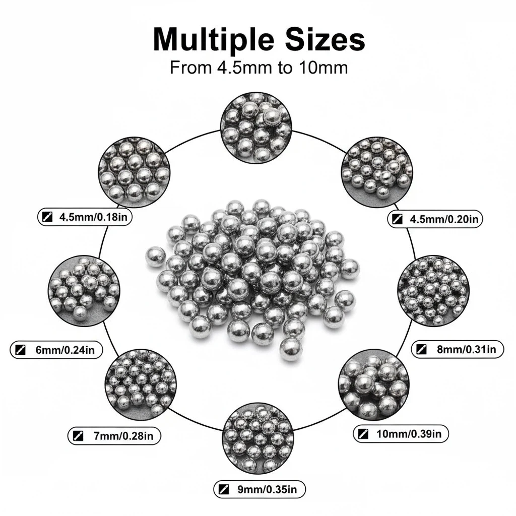 Piaoyu Slingshot Accessories Steel Balls 100pcs