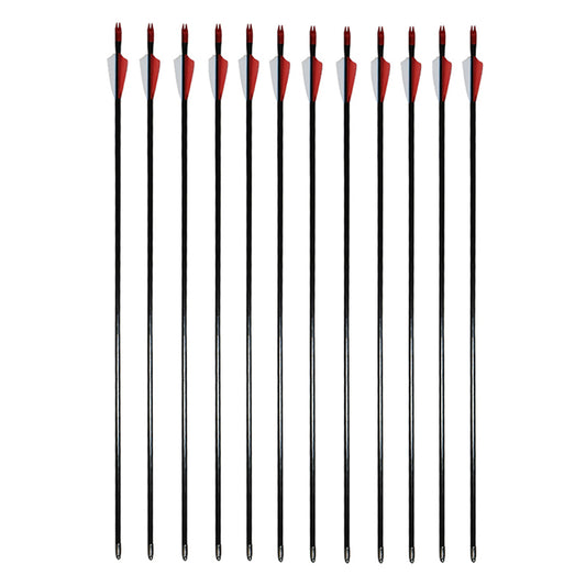 Piaoyu 28" Fiberglass Arrows - Archery Practice Target Arrows with Blunt Tips