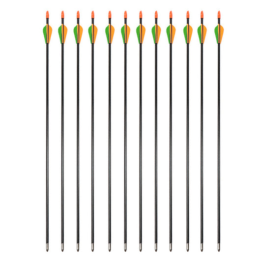Piaoyu 28" Fiberglass Arrows - Archery Practice Target Arrows with Blunt Tips