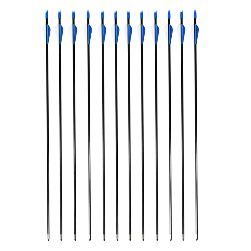 Piaoyu 28" Fiberglass Arrows - Archery Practice Target Arrows with Blunt Tips - High-Performance Slingshot Hunting Gear