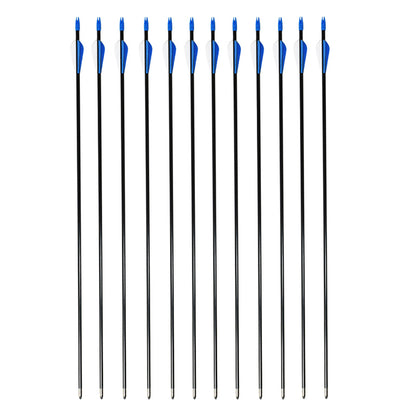 Piaoyu 28" Fiberglass Arrows - Archery Practice Target Arrows with Blunt Tips - High-Performance Slingshot Hunting Gear