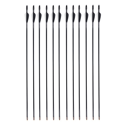 Piaoyu 28" Fiberglass Arrows - Archery Practice Target Arrows with Blunt Tips - High-Performance Slingshot Hunting Gear