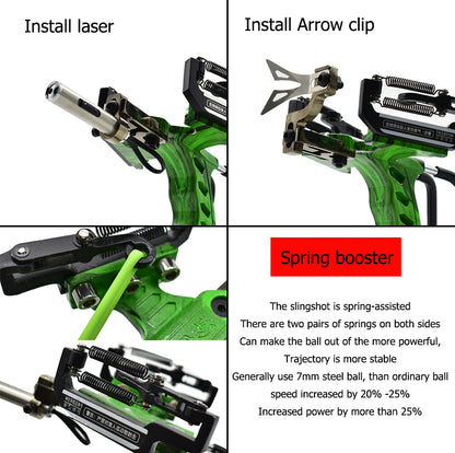 Professional Slingshot with Wrist and Laser Sight Hunting Slingshot for Adults with Rubber Bands