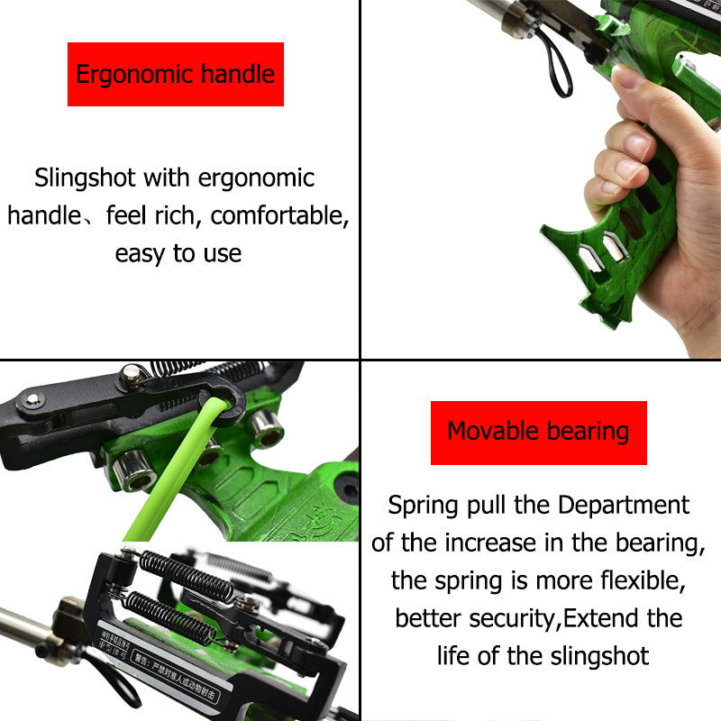 Professional Slingshot with Wrist and Laser Sight Hunting Slingshot for Adults with Rubber Bands